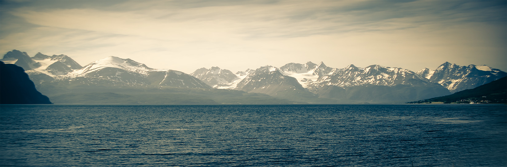 Anamorphic photo, Arctic Ocean, Norway